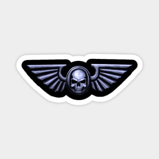 Imperial Skull and Wings Silver Magnet