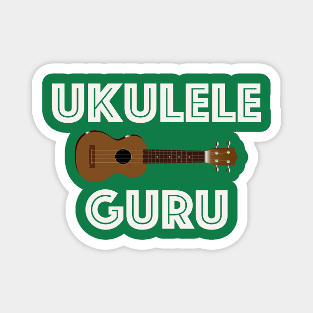 Ukulele Guru King of the Beach Hawaiian Acoustic Uke Magnet by natureguided