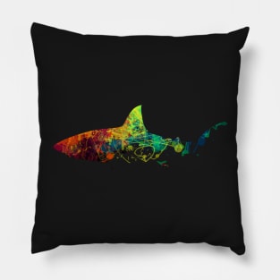 Painted Shark Pillow