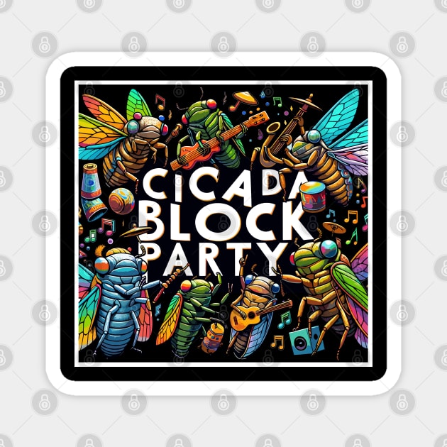 Cicada Block Party Cicada Summer Magnet by creative