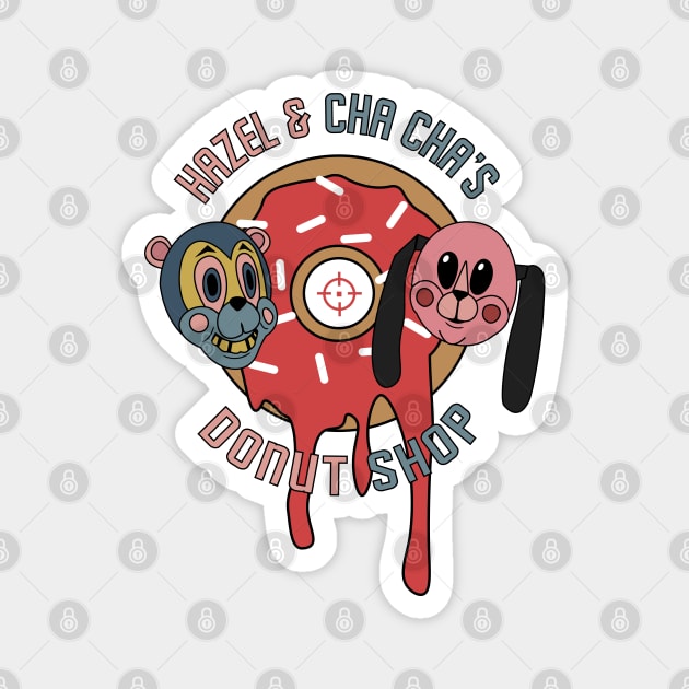 Hazel & Cha Cha's Donut Shop Magnet by Sepheria