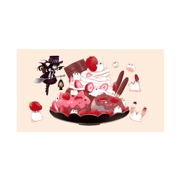 Strawberry Choco Icecream by cottonvalent