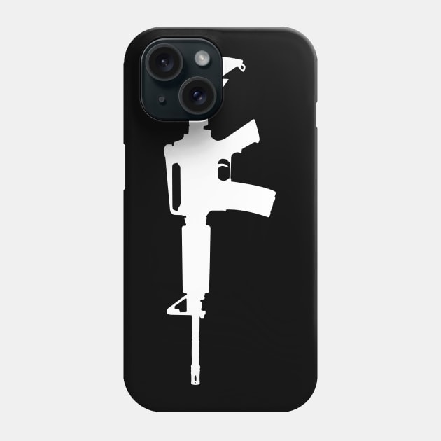 AR-15 Rifle Silhouette Phone Case by hobrath