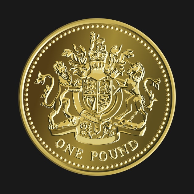 British money gold coin one pound by kavalenkava