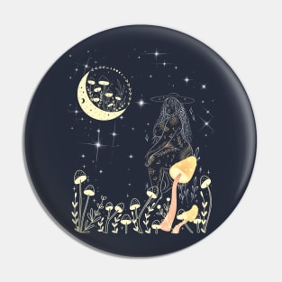 Divine Feminine In The Mushrooms garden Pin