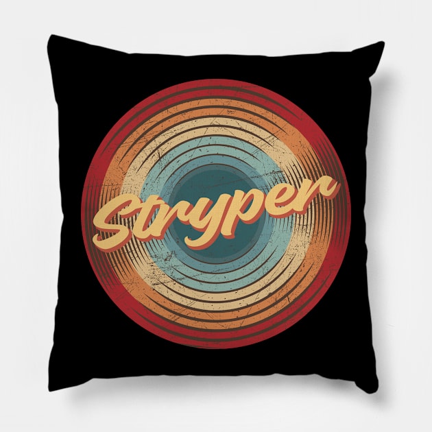 stryper vintage circle Pillow by musiconspiracy