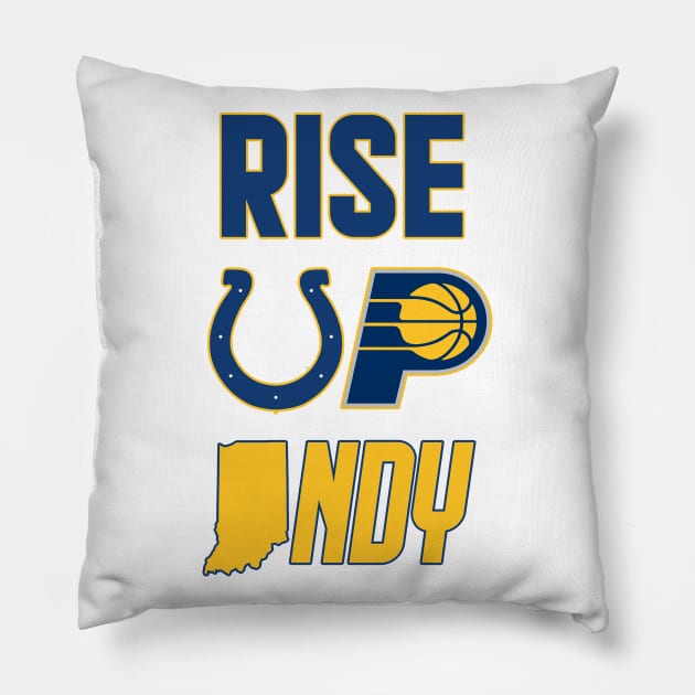 Rise Up Indy Pillow by AKRiley