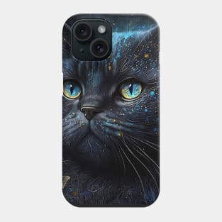 Black Elegant British Shorthair Phone Case