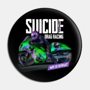 Motorcycle drag racing Pin