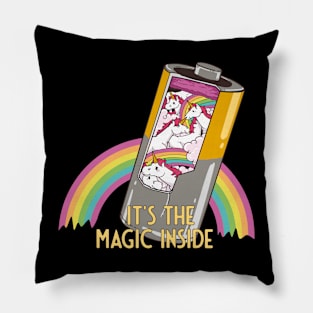 Unicorn Battery Magic Inside Pillow