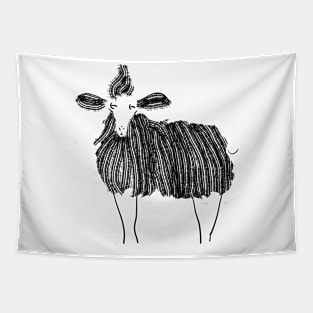 Suspicious sardinian black sheep Tapestry