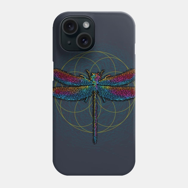 Dragonfly Flow Field Phone Case by Mikewirthart