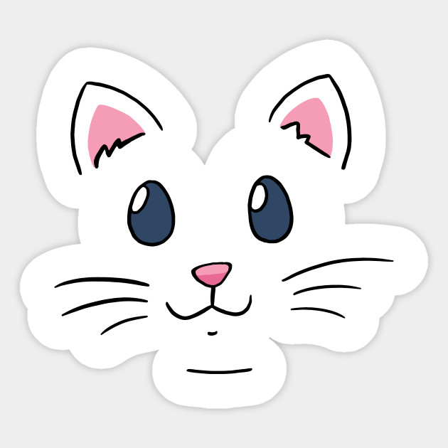 Cat Lovers Gift Cat Face Cat Lover Gifts Sticker Teepublic Uk
