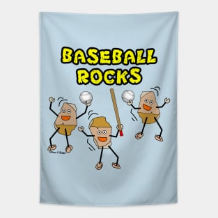 Baseball Rocks Tapestry