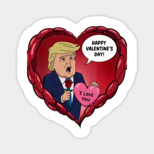 Trump Valentines Heart Magnet