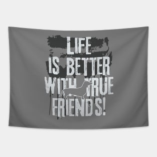 Life is better with true friends - dachshund 2 Tapestry