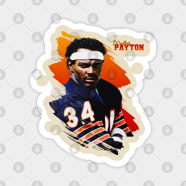 Walter Payton Magnet by Aloenalone