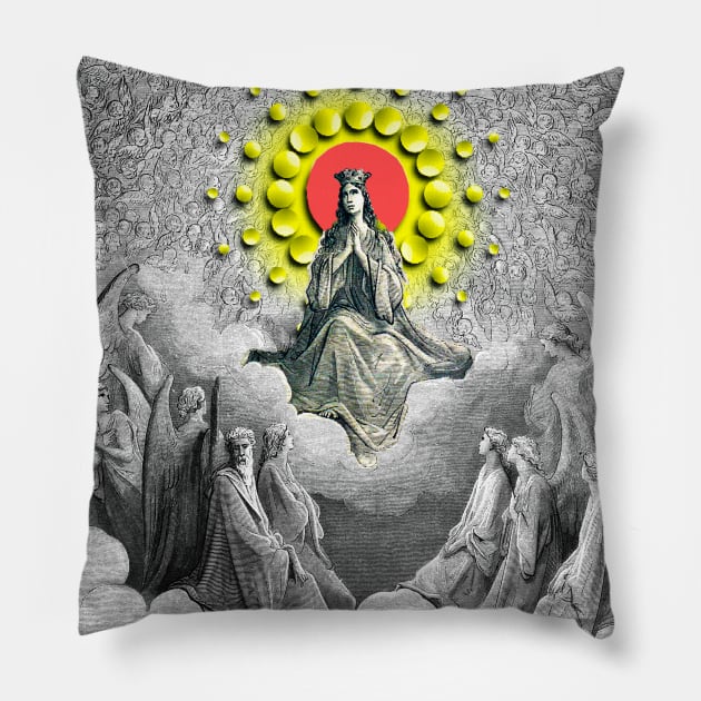 Queen of Heaven Our Lady Mother of Jesus Pillow by Marccelus