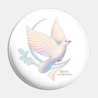 White Dove Pin