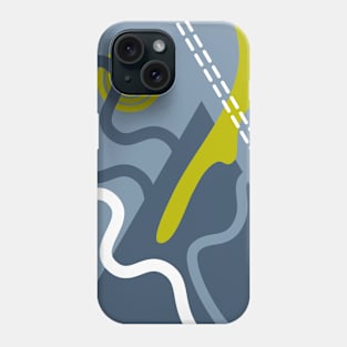 Grey blue abstract Phone Case