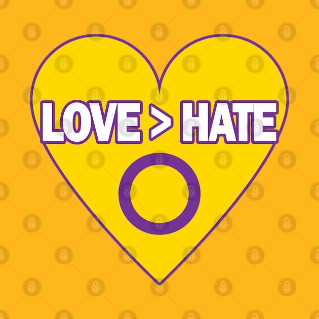 Love Is Greater Than Hate (Intersex Pride): Heart #2 by Zogar77