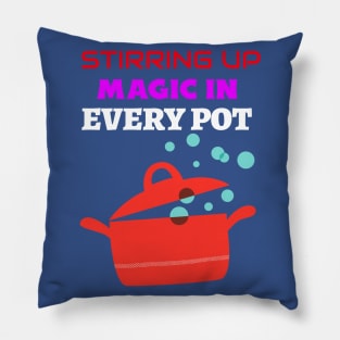 Food blogger stir magic Pillow