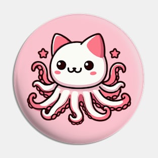 cute pink octopuss cat Pin