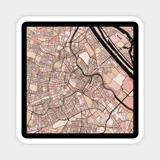 Vienna Map Pattern in Soft Pink Pastels Magnet