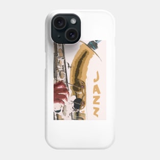 Jazz Saxophone Illustration Phone Case