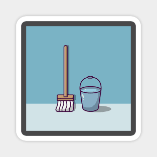 Mop and Bucket Magnet