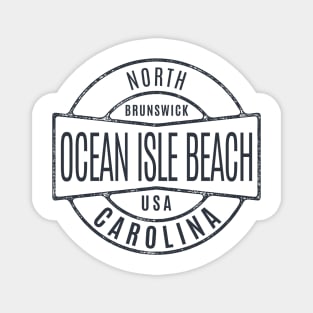 Ocean Isle Beach, NC Vintage Badge Summertime Vacationing Magnet