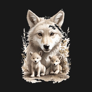 Wolf Cub Mom lovely kawaii T-Shirt