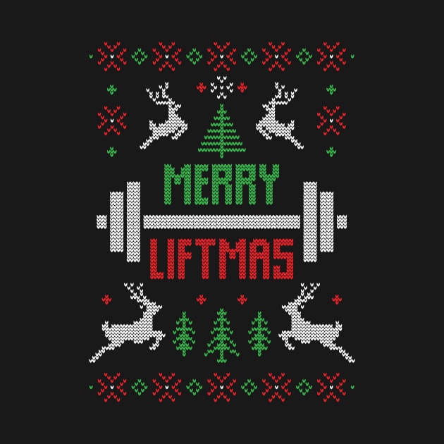 Merry Liftmas Gym Lift Sport Xmas Gift Ugly by Gufbox