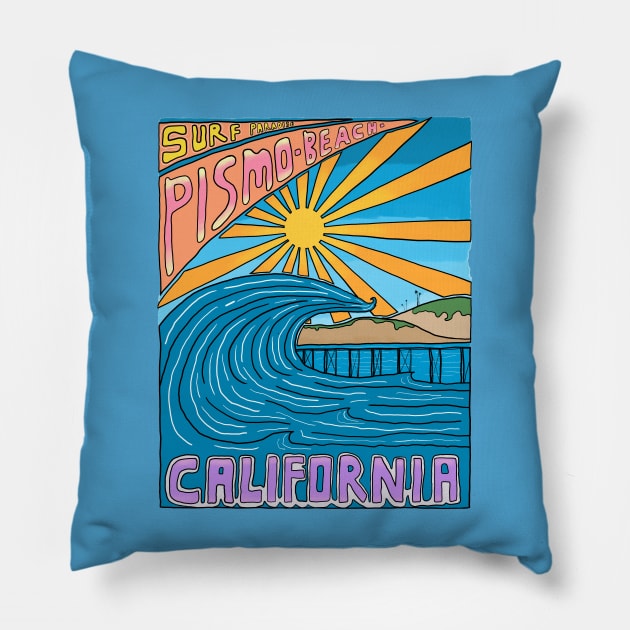 Pismo Beach Pillow by Yeaha