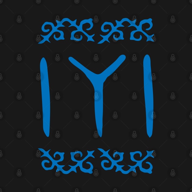 Blue Kayi Tribe Flag Symbol from Dirilis/Resurrection Ertugrul by TerrificTees