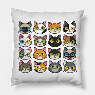 Happy Kitten Pattern Pillow