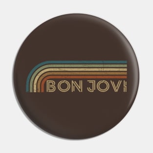 Bon Jovi Retro Stripes Pin