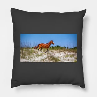 Wild Horses at Cumberland Island National Seashore Pillow