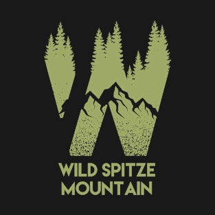 Wild Spitze Mountain Back Print Design T-Shirt