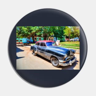 Black Car In Havana Cuba Pin