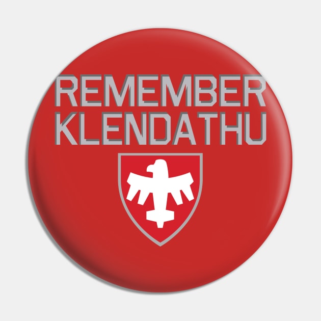 Starship Troopers Remember Klendathu Pin by PopCultureShirts