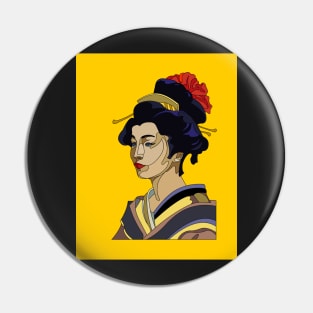 Yellow Geisha Pin