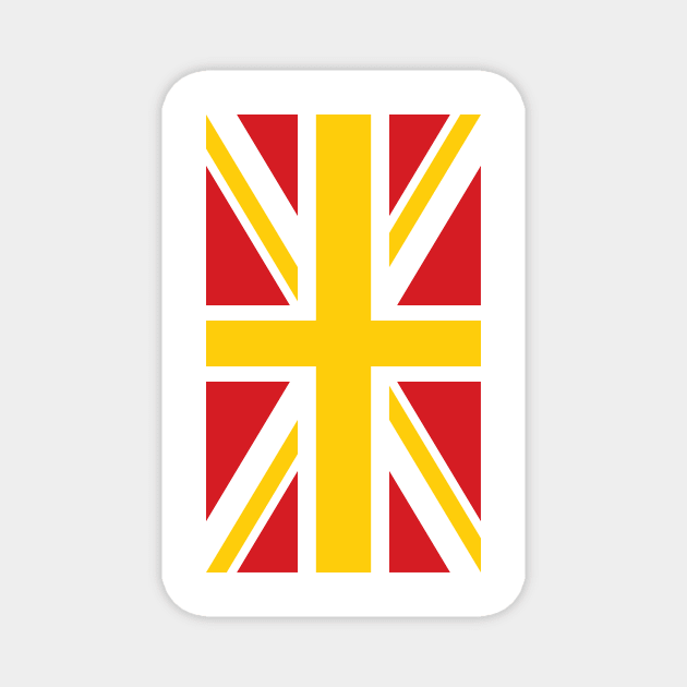 Liverpool Red White Yellow Union Jack Flag Magnet by Culture-Factory