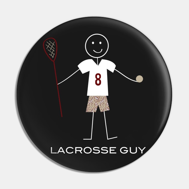 Funny Mens Lacrosse Guy Pin by whyitsme