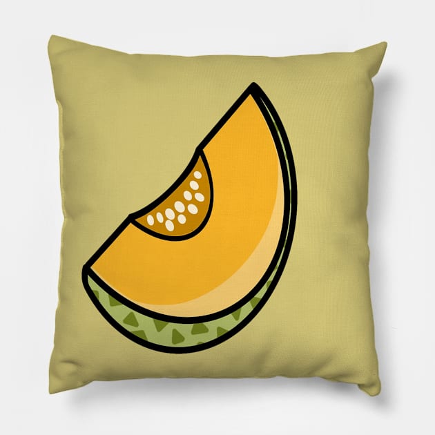 Watermelon Tropical Fruit Pillow by RainasArt