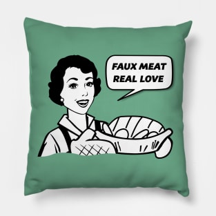 Vegan Vegetarian Thanksgiving Retro 50's Pillow