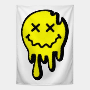 ACID SMILEY (MELTING) #6 (DEEP SHADOW) Tapestry