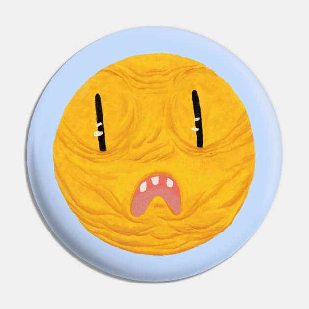 Terrified / in Shock Emoji Pin by dropthedrawings