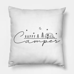 HAPPY Camper (black) Pillow