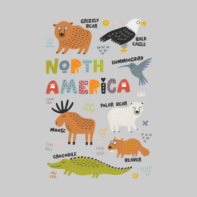 North American Animals by JunkyDotCom